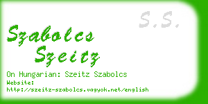 szabolcs szeitz business card